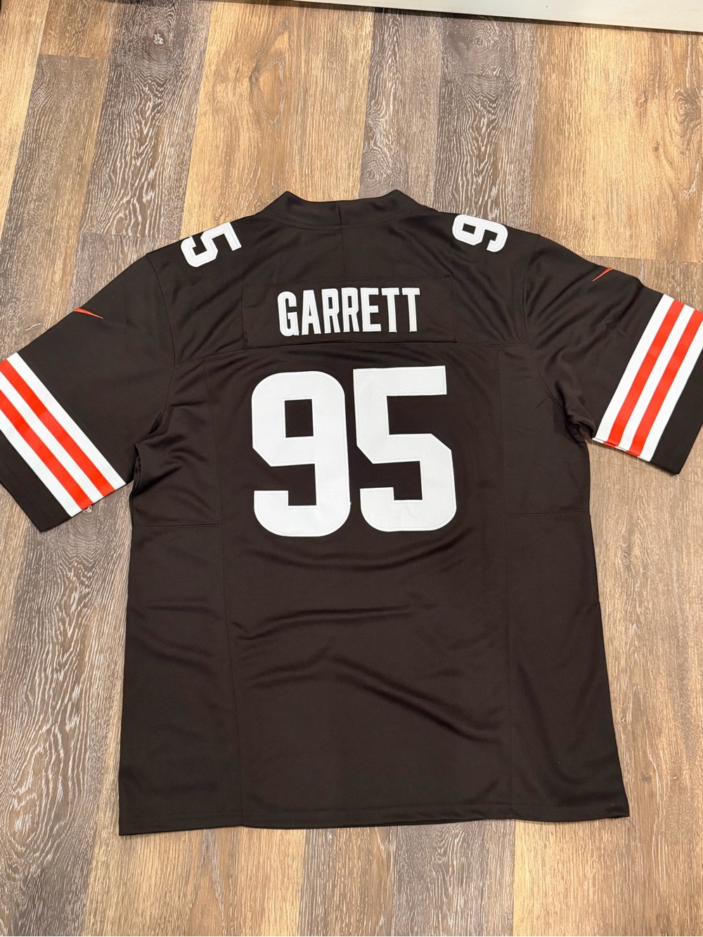 NFL 95 Garrett Brown Football Jersey - Brown and orange